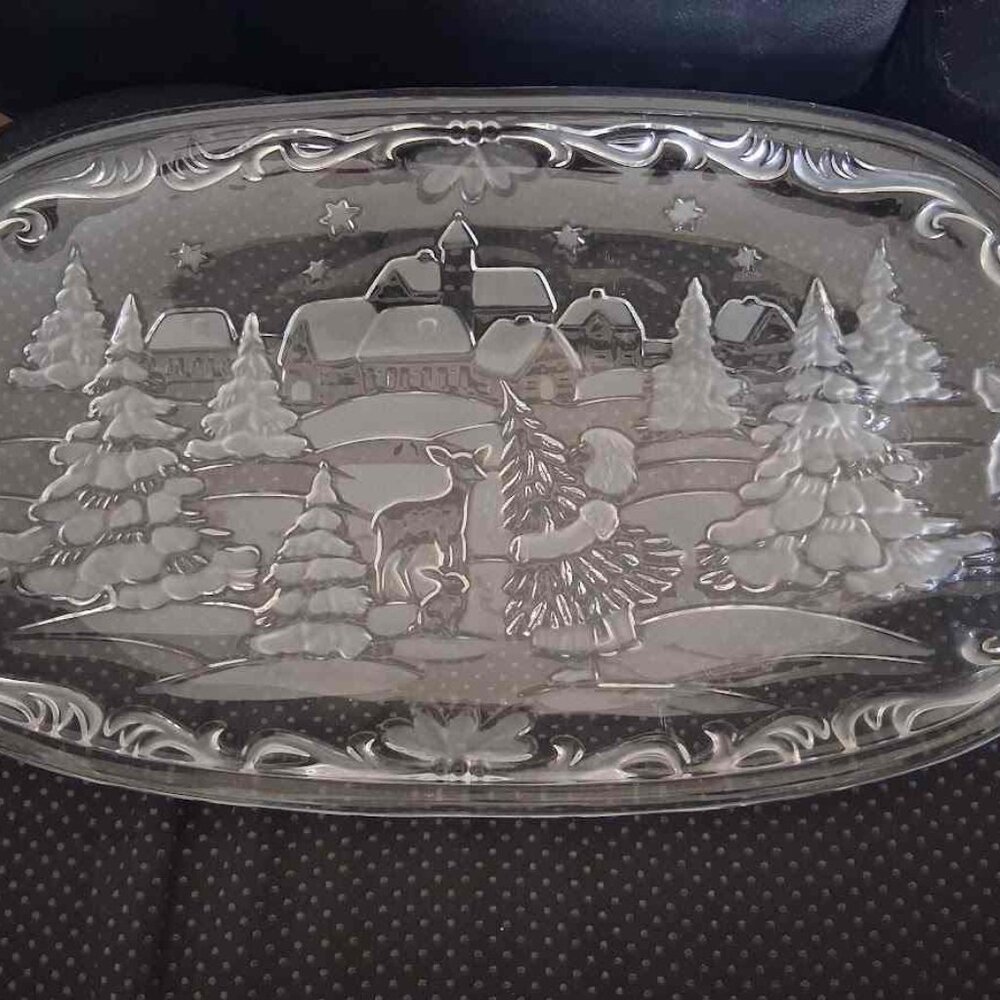 Mikasa Crystal Serving Platter